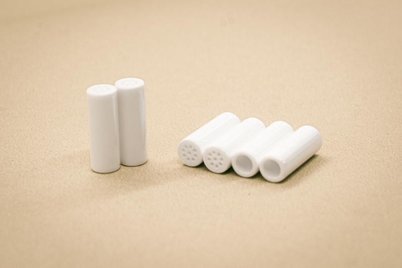 Ceramic tip detail on a pre-rolled cone