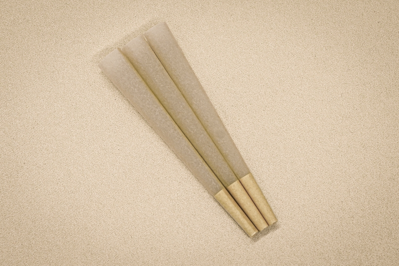 Natural Brown 14 GSM pre-rolled cone paper