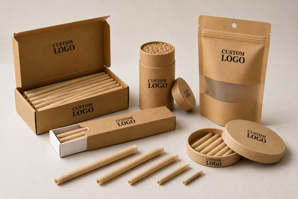 Custom branded packaging for pre-rolled cones