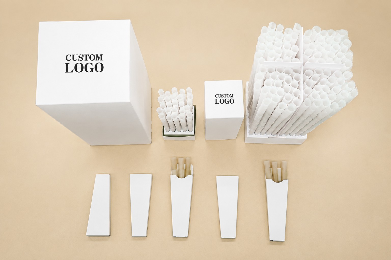Custom sizes and packaging options for pre-rolled cones